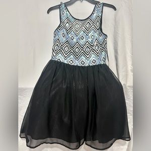 Sleeveless Sequin Top Party Dress